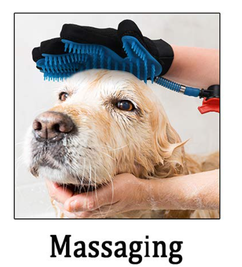 Pet Bath Massage Gloves Five-fingered Water Spray