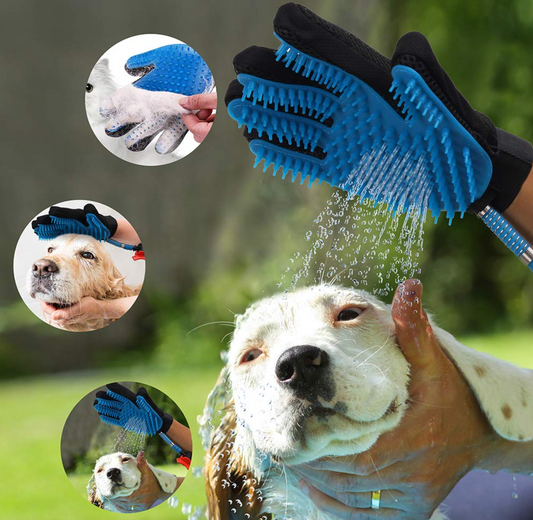 Pet Bath Massage Gloves Five-fingered Water Spray